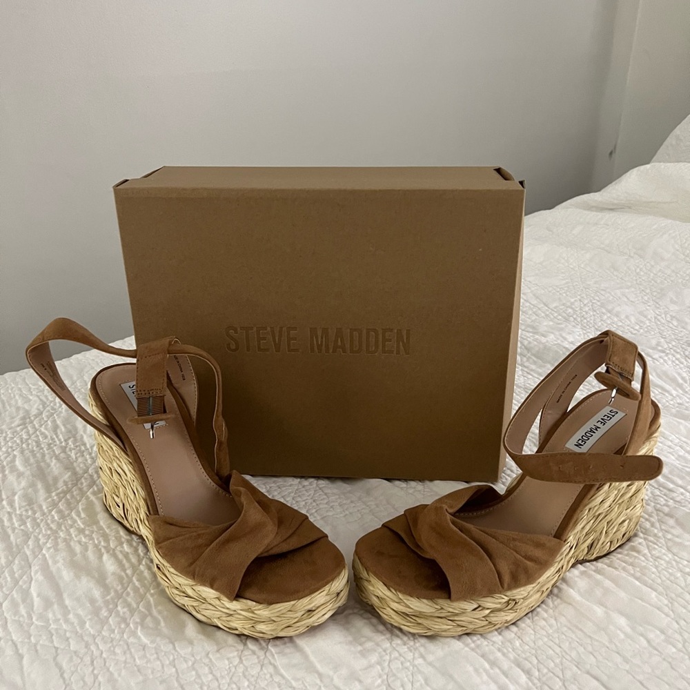 Steve Madden Poloma wedge Sandal Sz 8 1/2